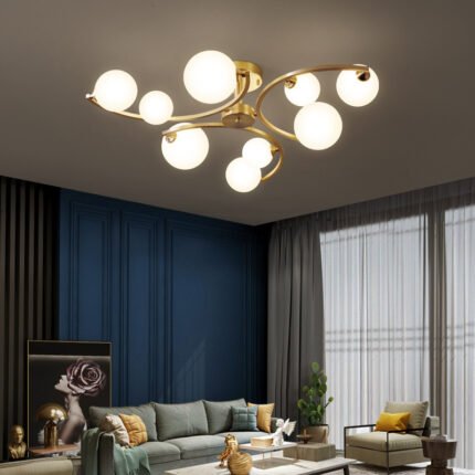 Simple Glass Ceiling Light For Bedroom And Study Room